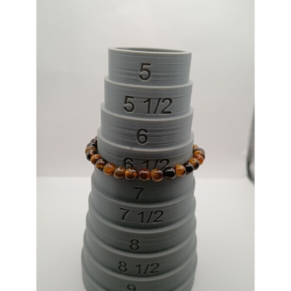 Mens Lot Of 4 Natural Stone Beaded Stretched Bracelets Size 6.5-7 Inches - Picture 3 of 5